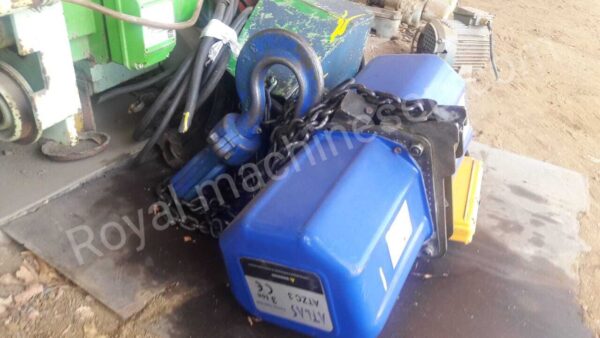 electric chain hoist, specifically an ATLAS ATZC3 model.